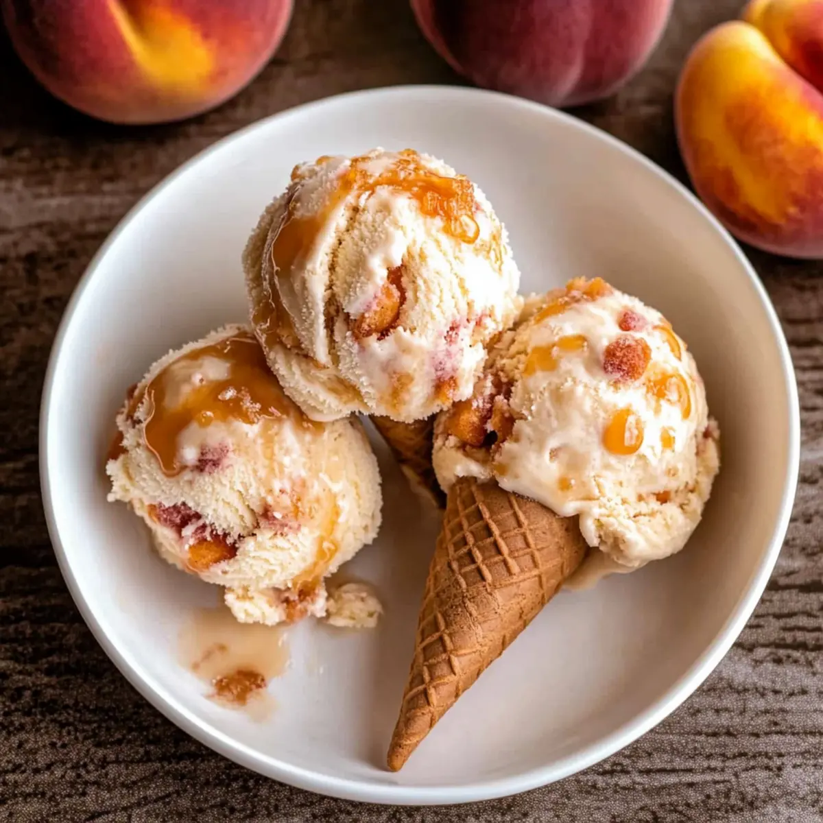Peach Cobbler Ice Cream