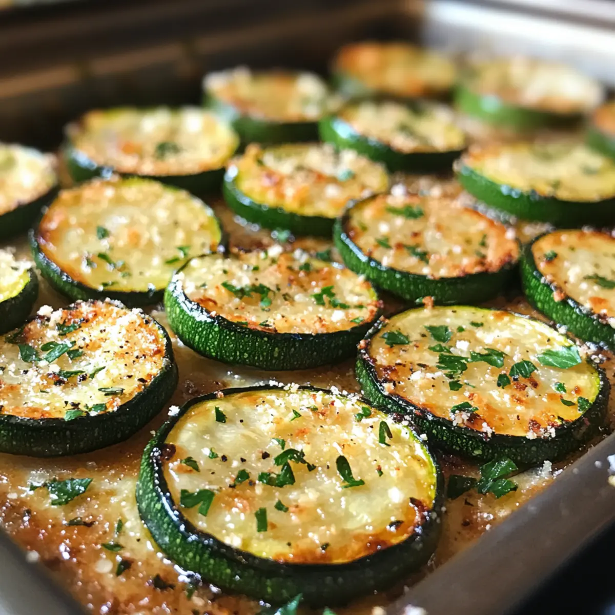 Garlic Parmesan Roasted Zucchini