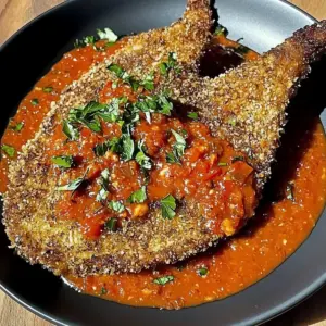 Eggplant Schnitzel with Tomato Sauce