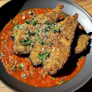 Eggplant Schnitzel with Tomato Sauce