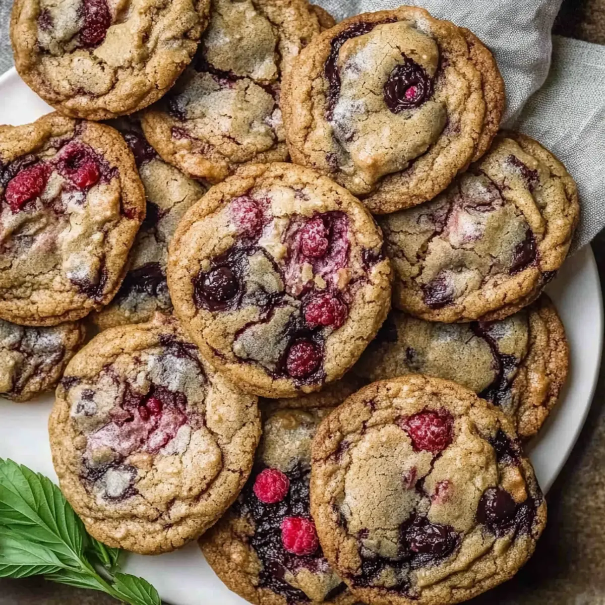 Raspberry Chocolate Chip Cookies