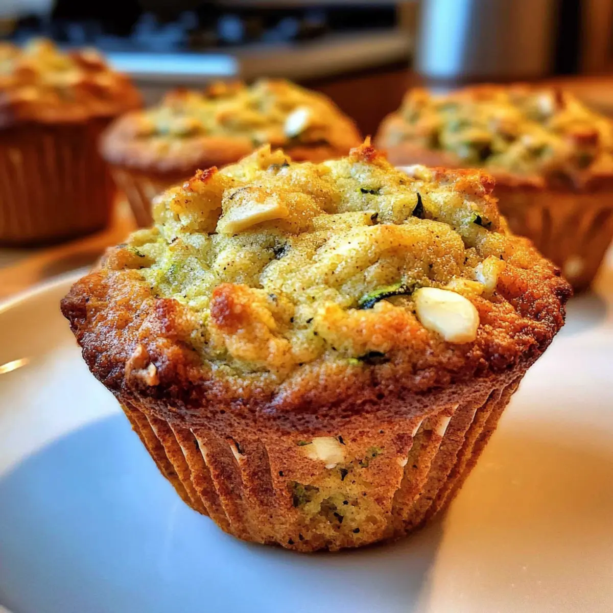 Fluffy Almond Flour Zucchini Muffins