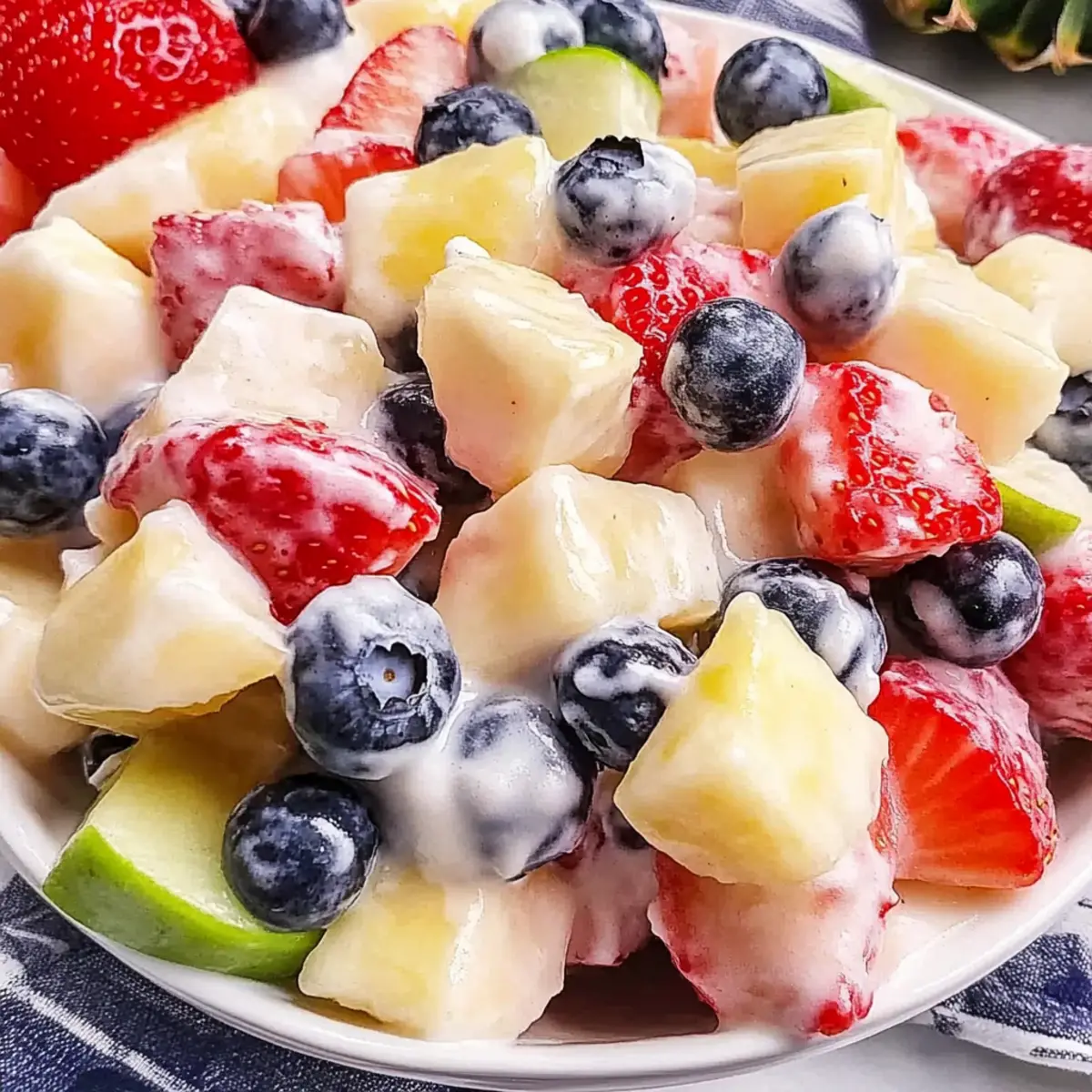 Creamy fruit salad