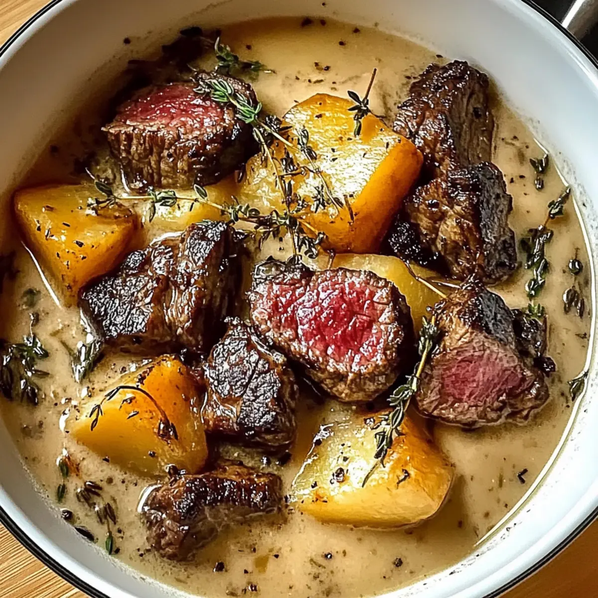 Creamy Steak au Poivre Soup