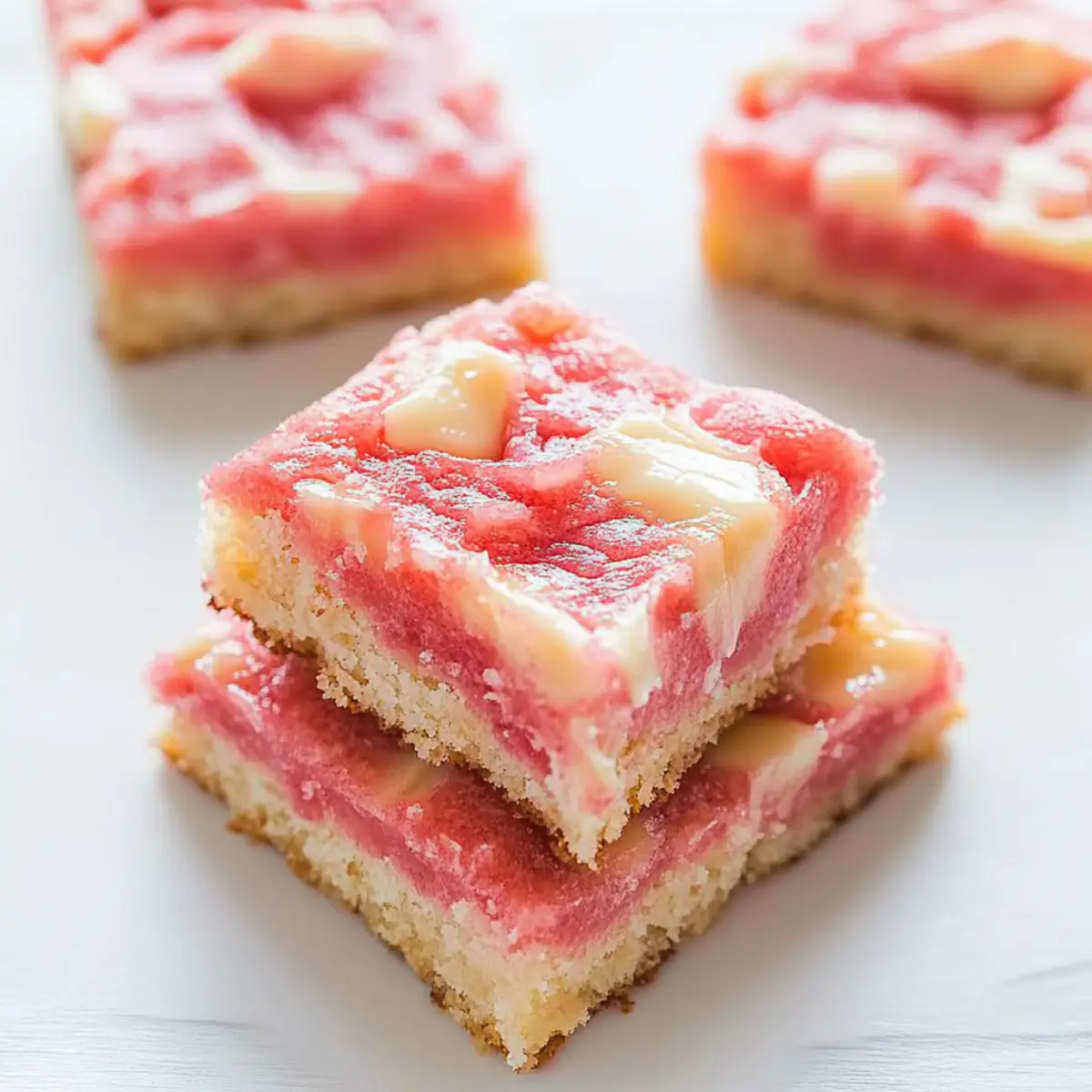 Strawberry White Chocolate Gooey Bars