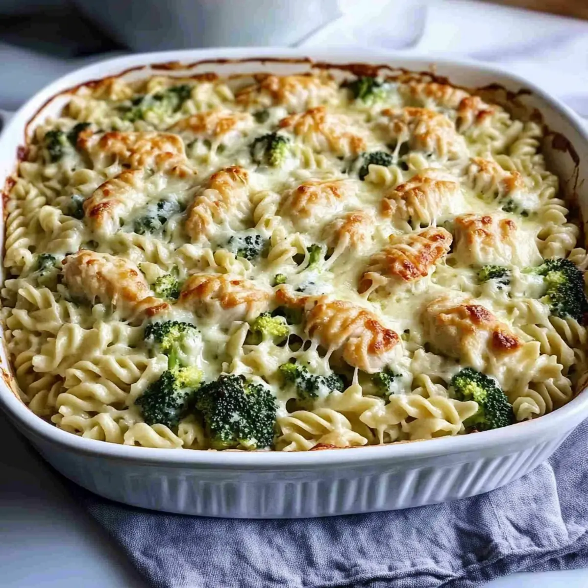 High Protein Alfredo Bake