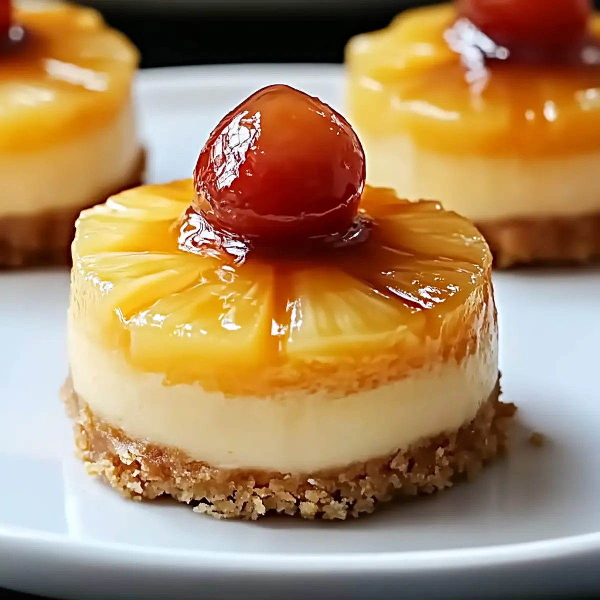 Mini Pineapple Upside-Down Cheesecakes