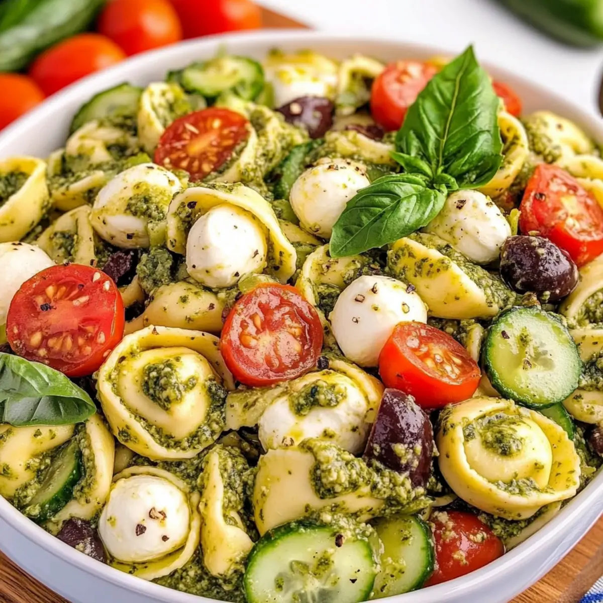 Cold Tortellini Pesto Salad