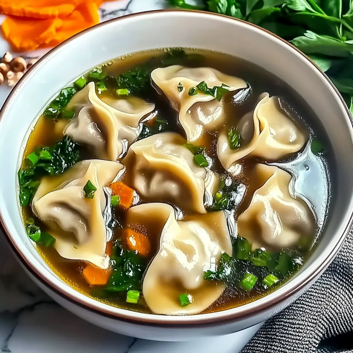 Savory Potsticker Soup