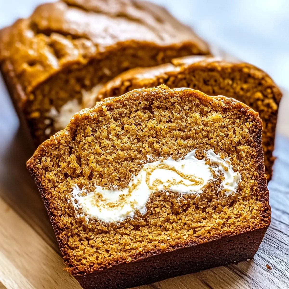 Moist Pumpkin Cream Cheese Bread