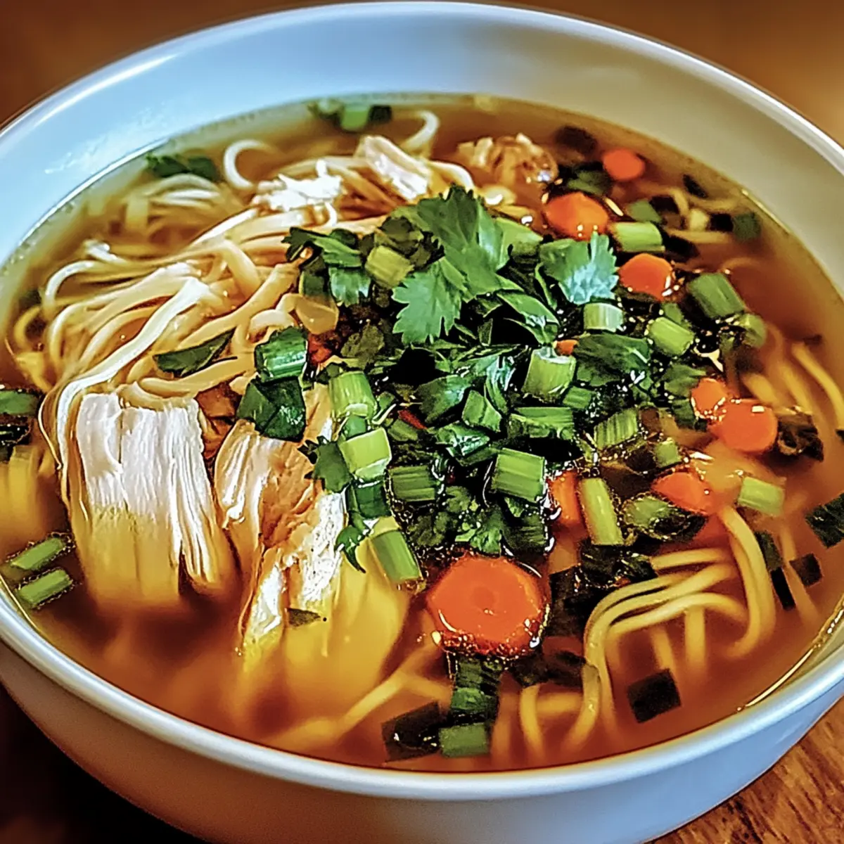 Ginger Garlic Chicken Noodle Soup