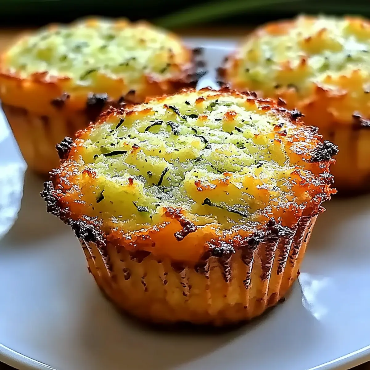 Crispy Parmesan Zucchini Muffins