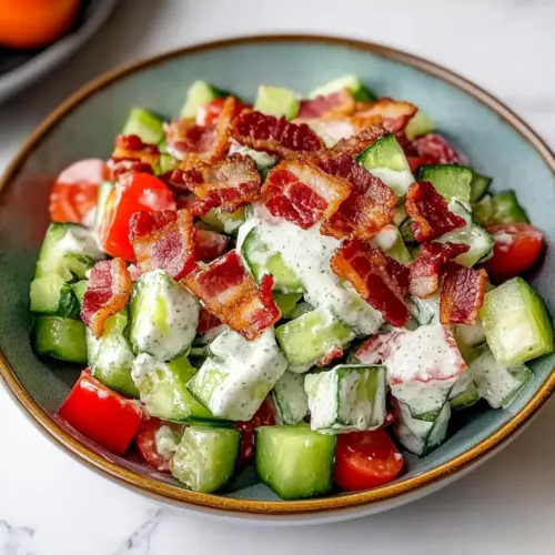 Crunchy Cucumber Salad with Bacon