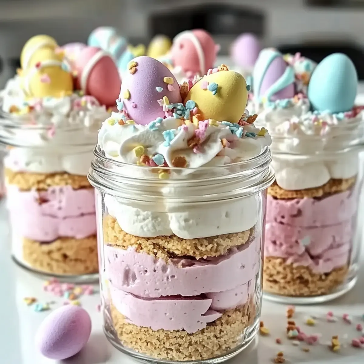 Easter Egg Cheesecake Jars