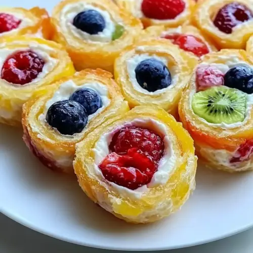 Cheesecake Fruit Salad Roll Ups