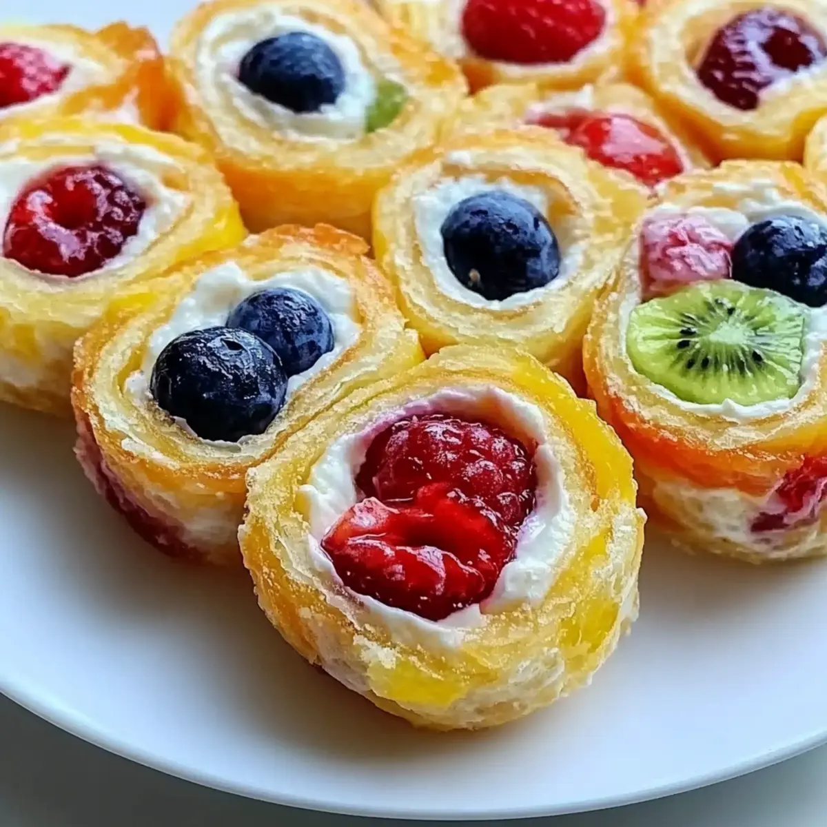 Cheesecake Fruit Salad Roll Ups