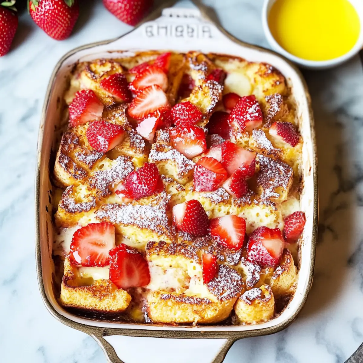 Baked Strawberries and Cream French Toast
