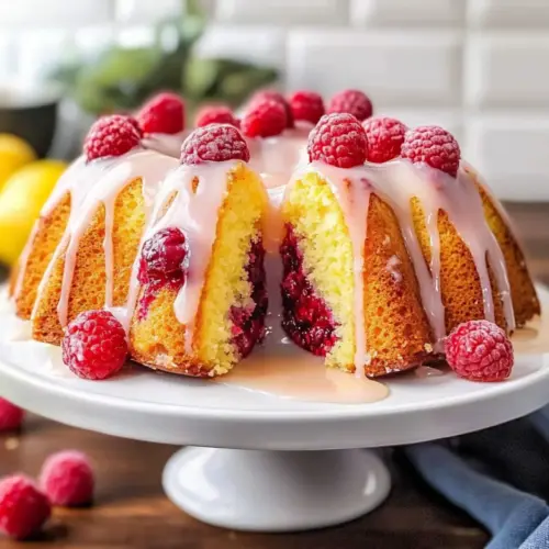 Lemon Raspberry Bundt Cake
