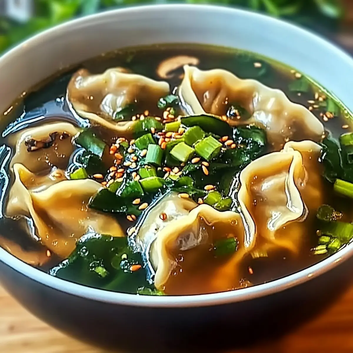 Asian Dumpling Potsticker Soup