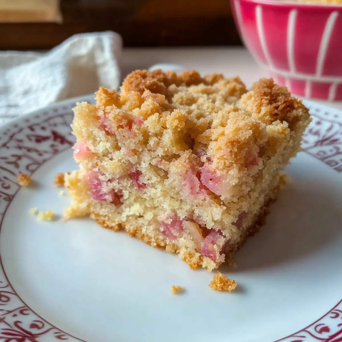 Sour Cream Rhubarb Cake