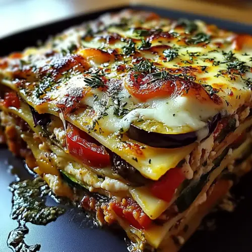 Layered Mediterranean Eggplant Zucchini Lasagna