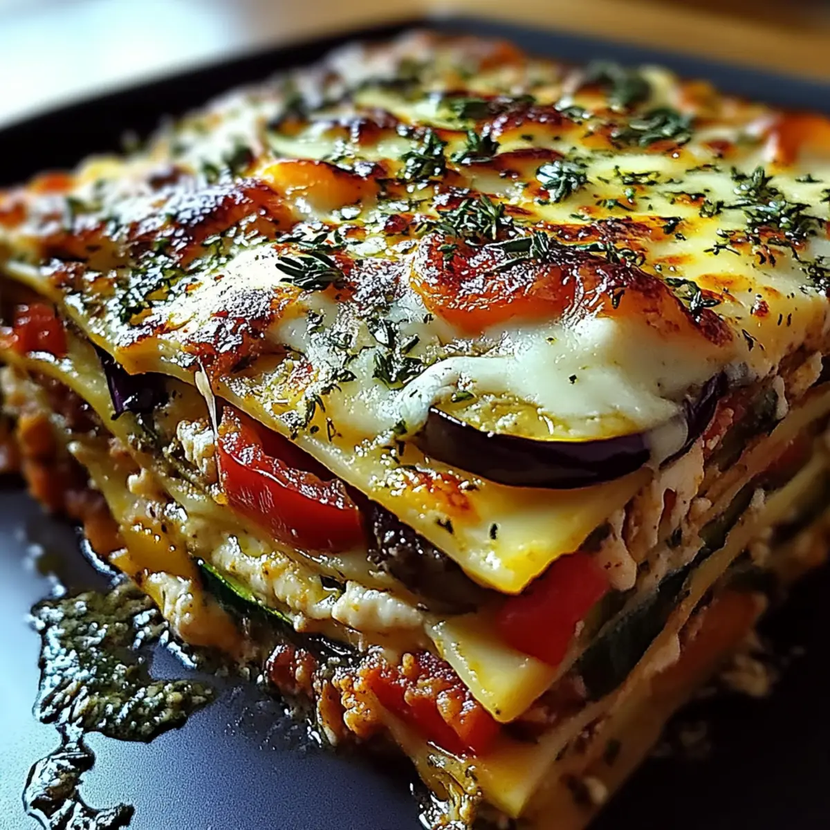 Layered Mediterranean Eggplant Zucchini Lasagna