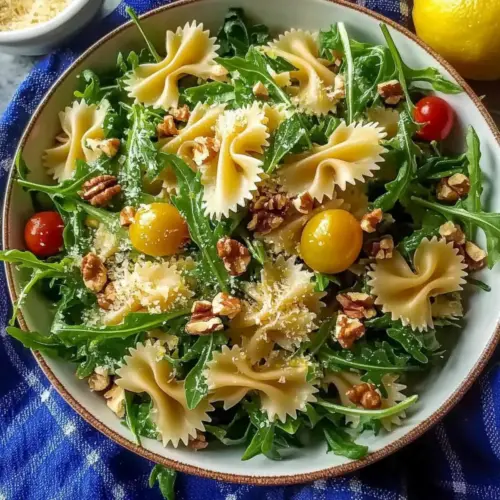 Zesty Lemon Arugula Pasta Salad