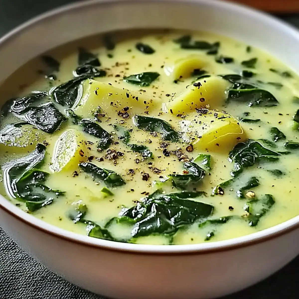 Creamy Spinach and Potato Garden Soup