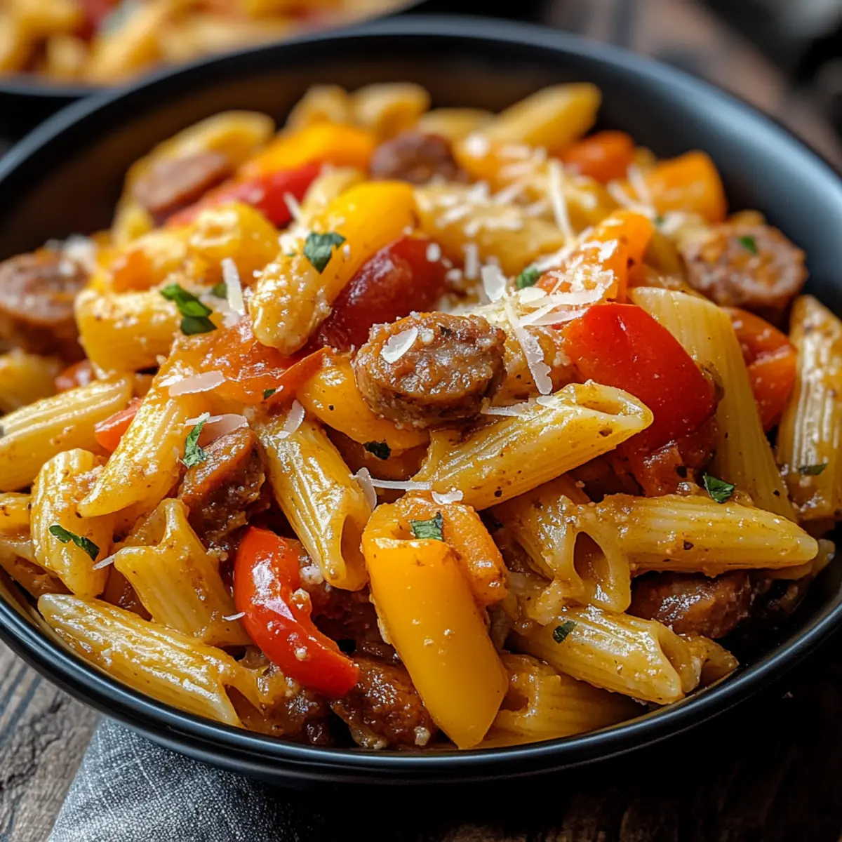 Sweet Pepper & Sausage Pasta