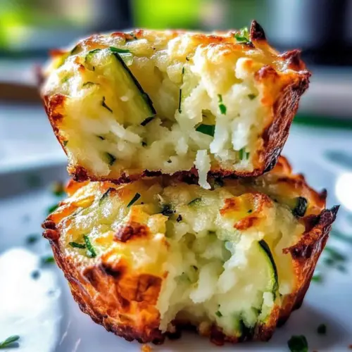 Crispy Parmesan Zucchini Potato Muffins