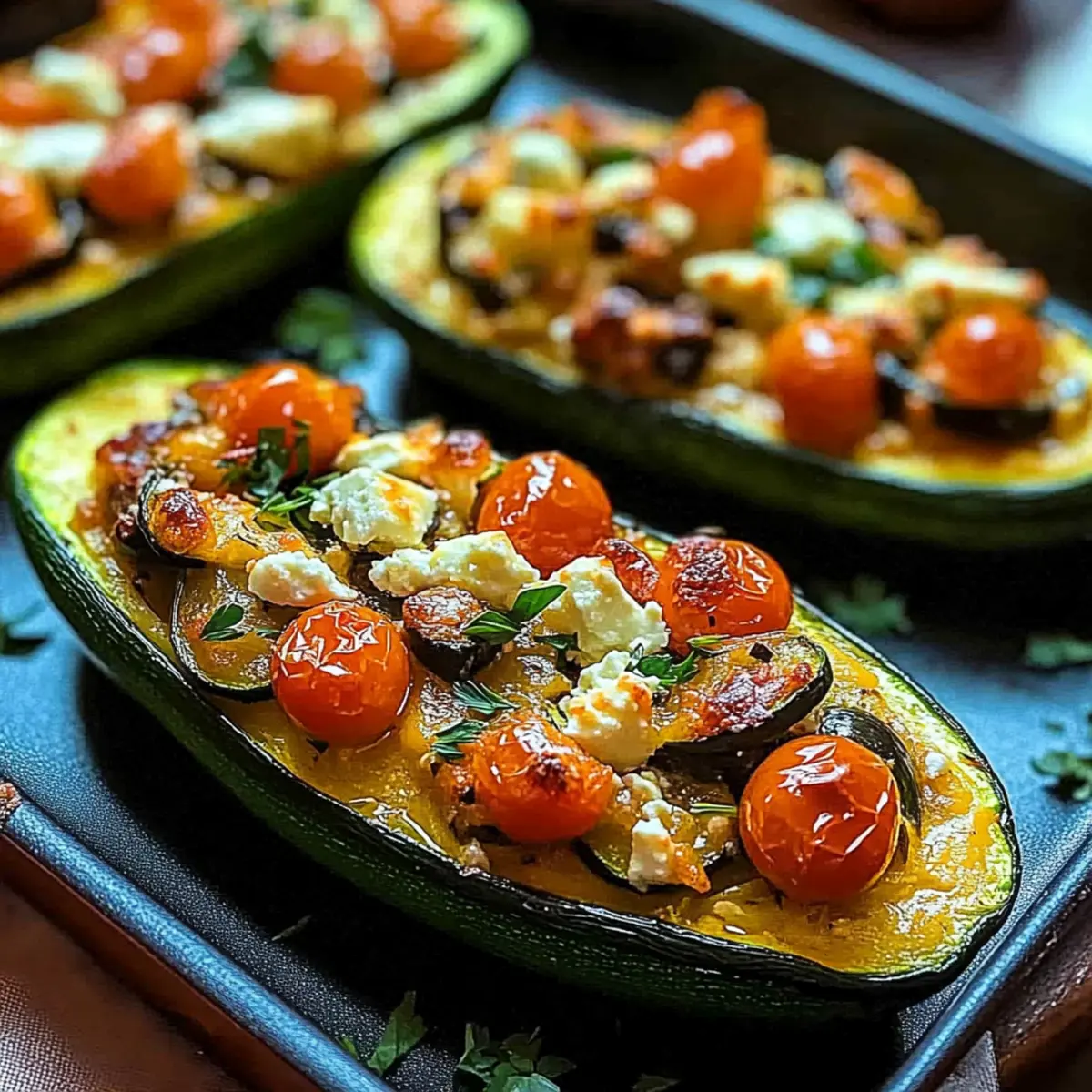 Mediterranean Stuffed Zucchini