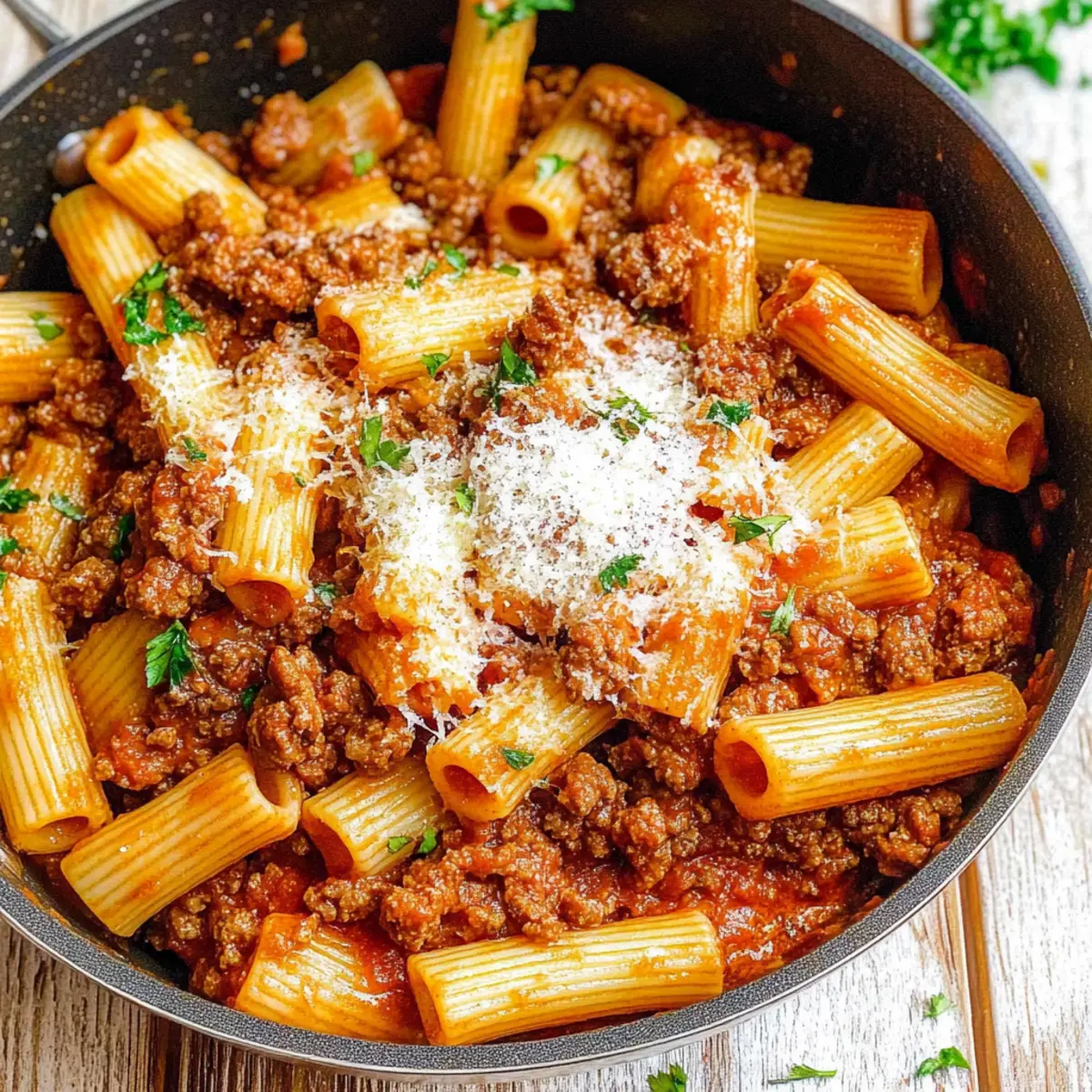 Beef Pasta in Tomato Sauce