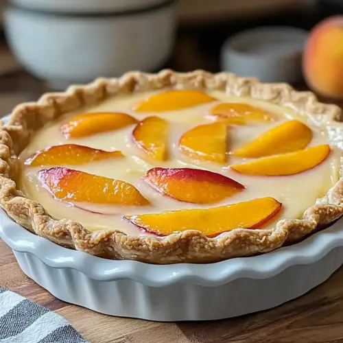 Custard Peach Pie