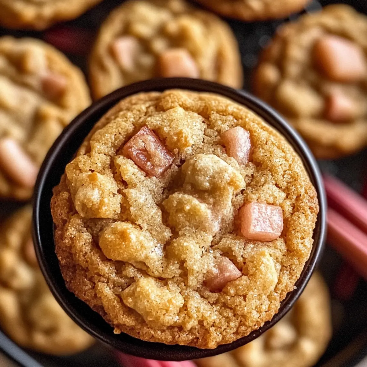 Brown Sugar Rhubarb Cookies