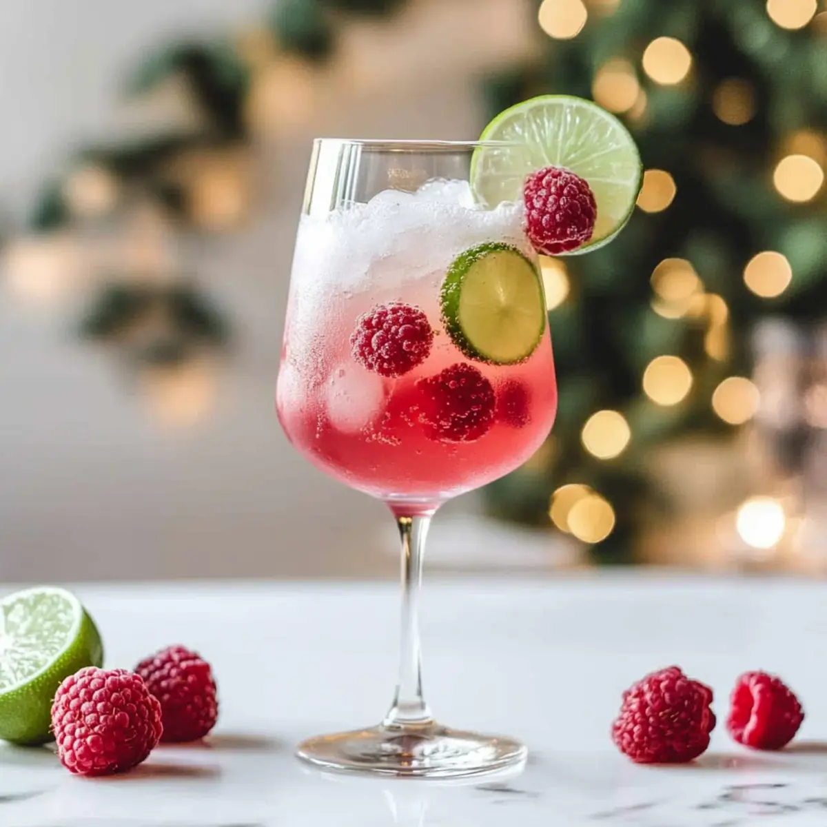 Raspberry Lime Fizz Mocktail