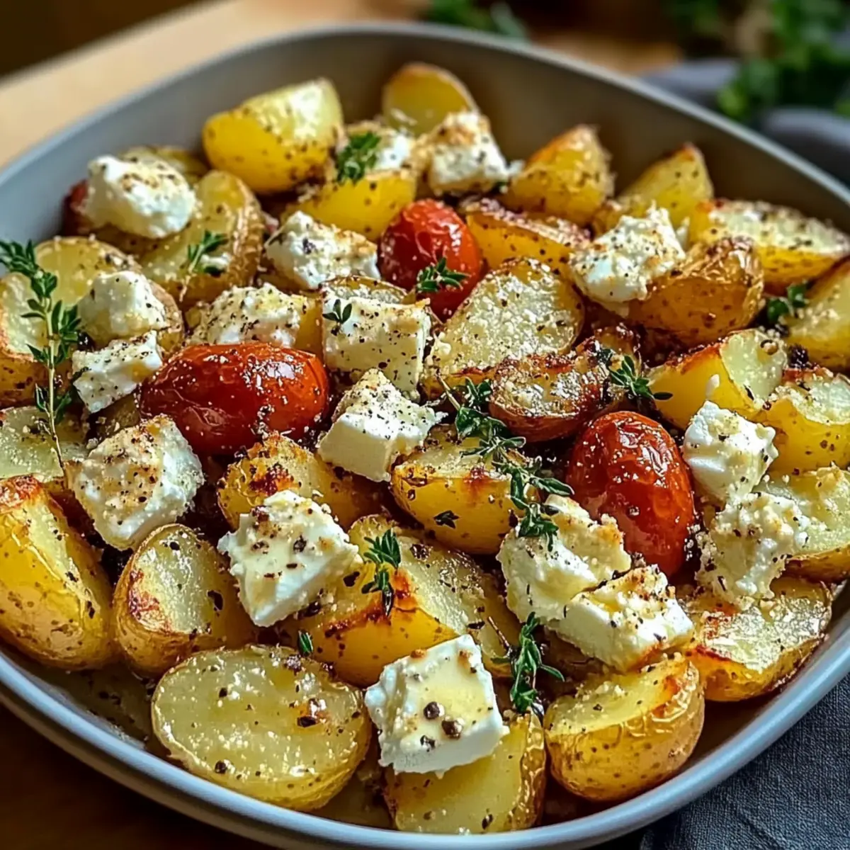 Healthy Baked Feta Potatoes