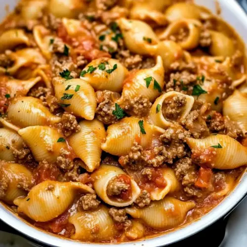 Creamy Beef and Shells