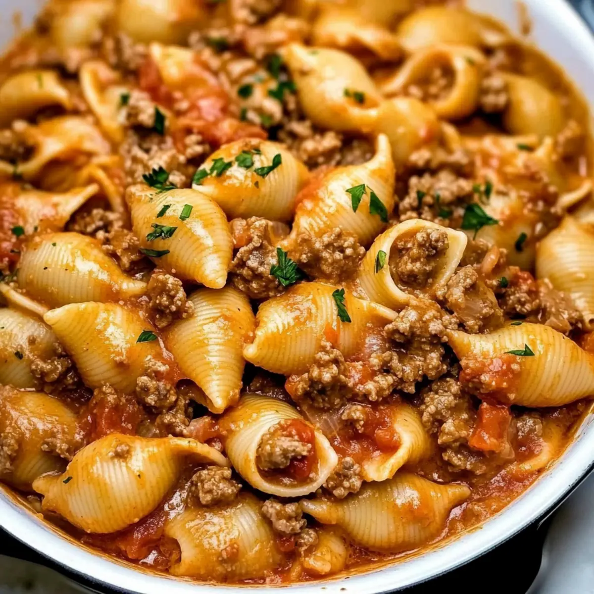 Creamy Beef and Shells