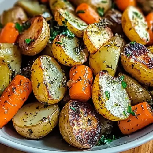 Garlic Herb Roasted Potatoes, Carrots, and Zucchini