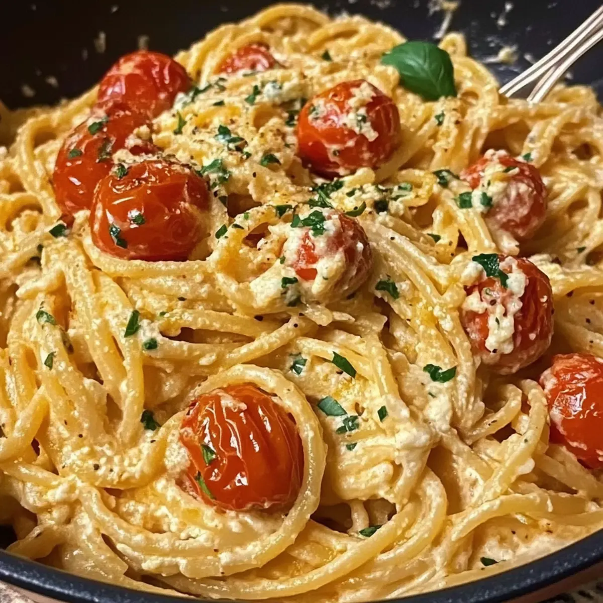 Roasted Tomato and Garlic Ricotta Pasta