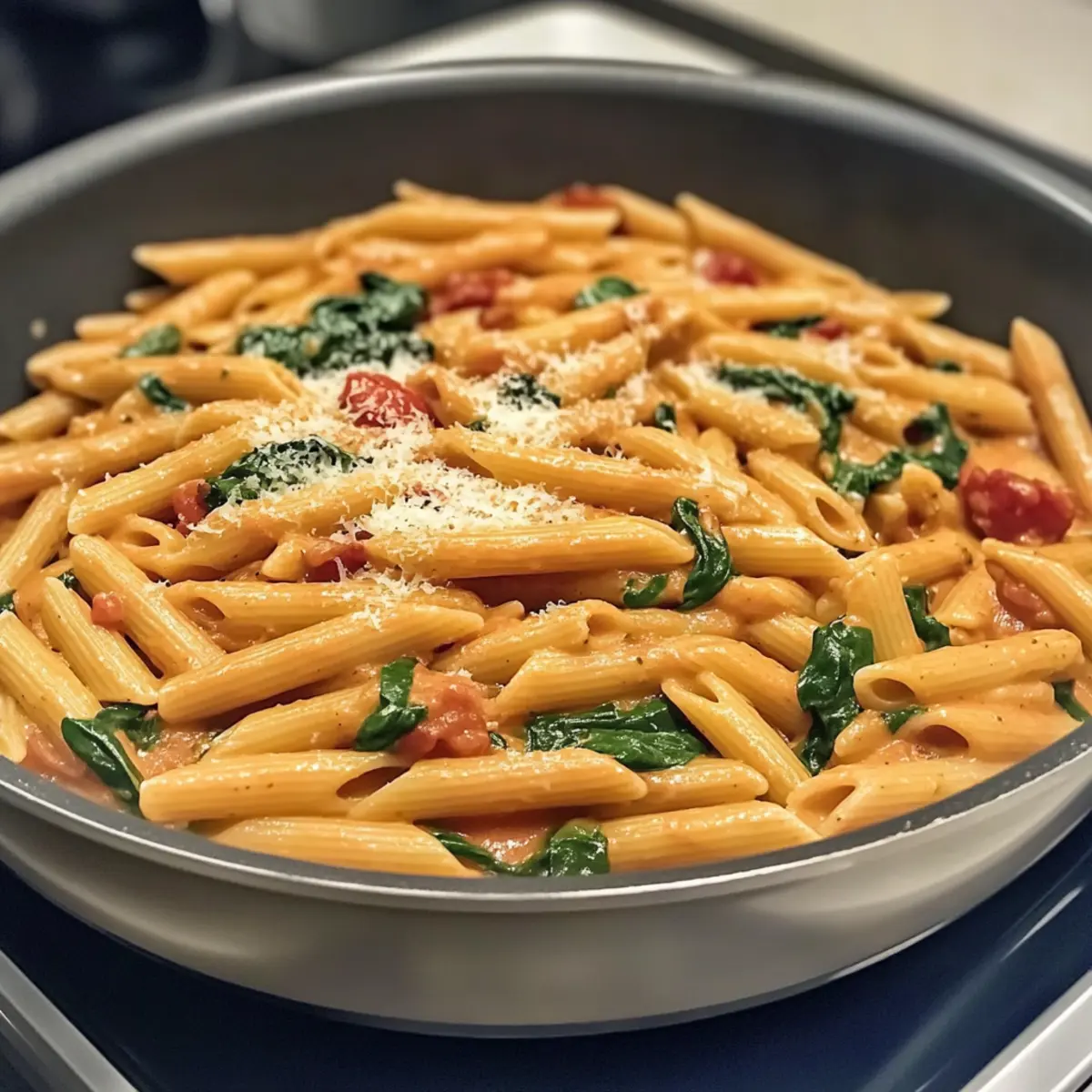 One-Pot Spinach Tomato Pasta