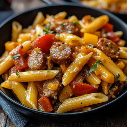 Sweet Pepper & Sausage Pasta
