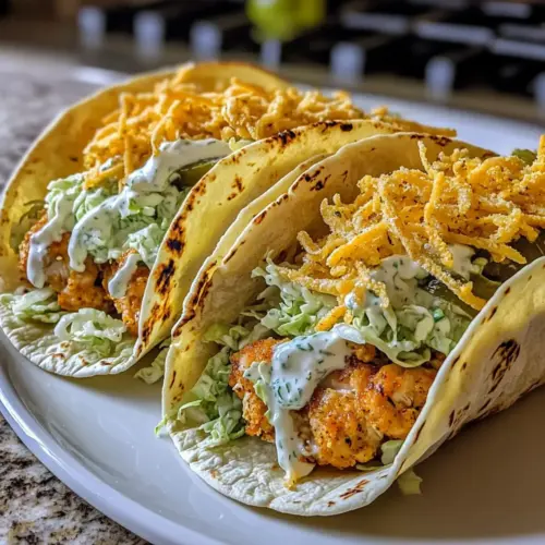 Dill Pickle Ranch Smash Chicken Tacos