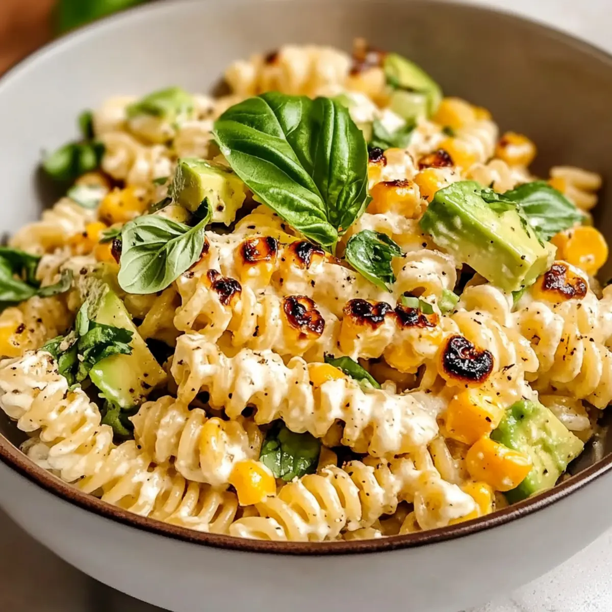 Creamy Street Corn Pasta Salad