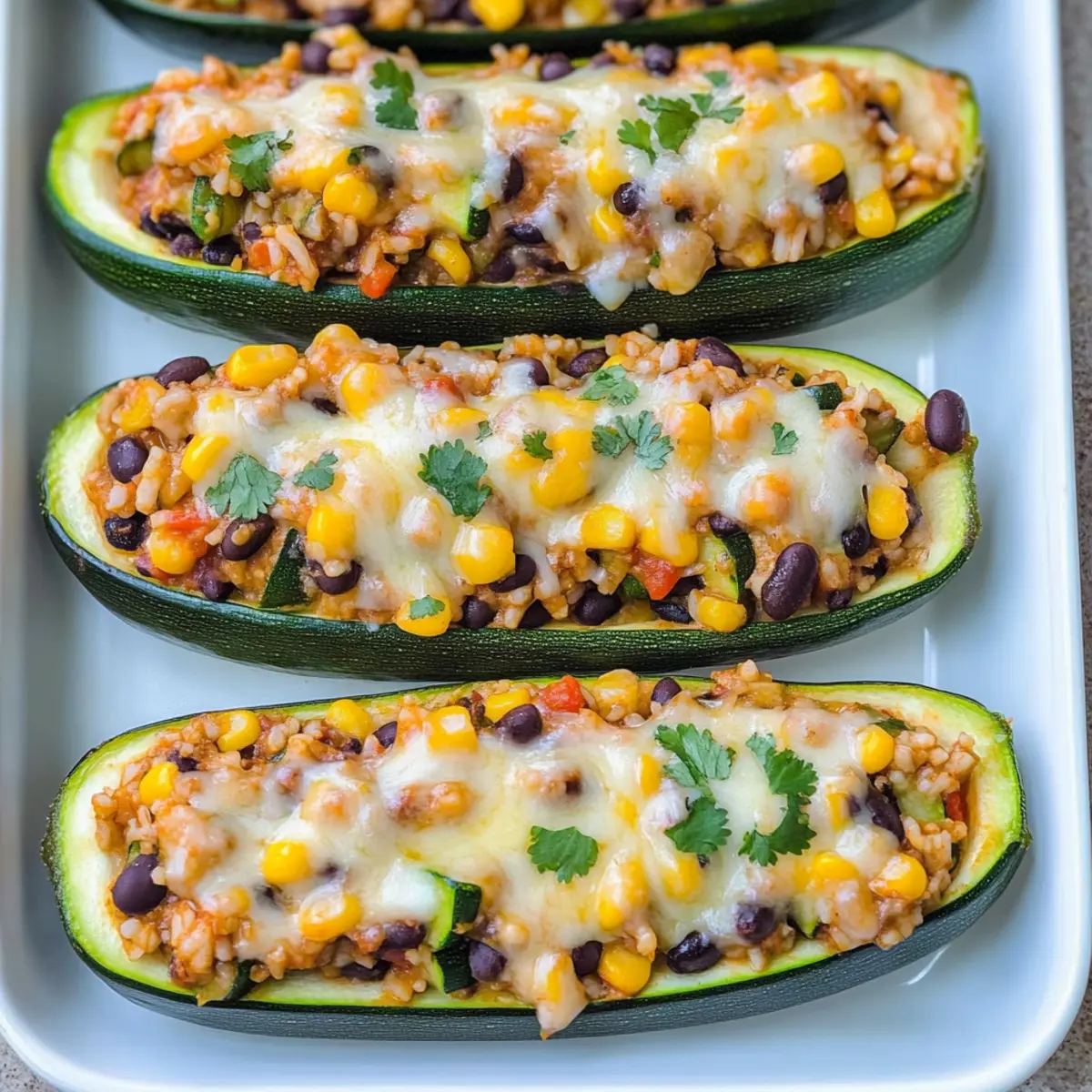 Mexican Zucchini Burrito Boats