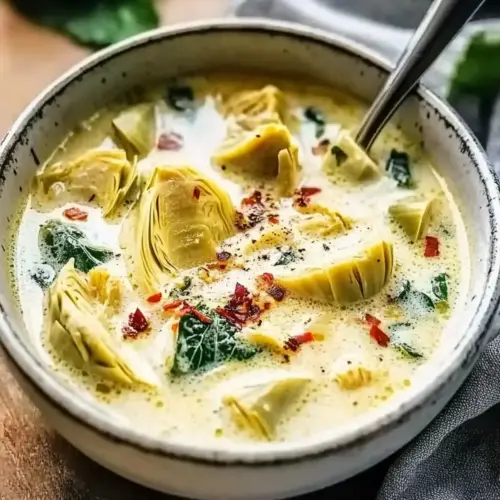 Lemony Tuscan Artichoke Soup