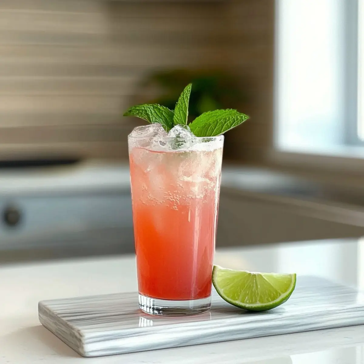 Pink Guava Soda Mocktail