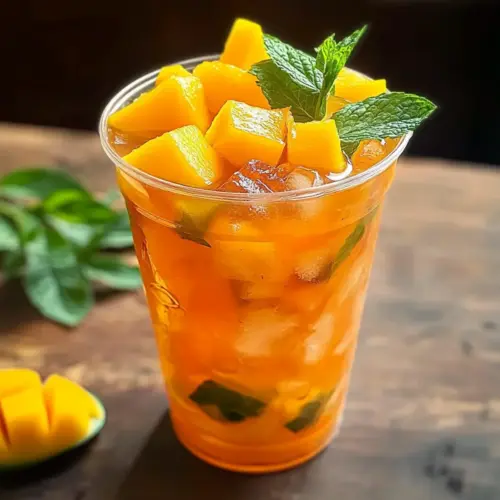 Homemade Mango Iced Tea