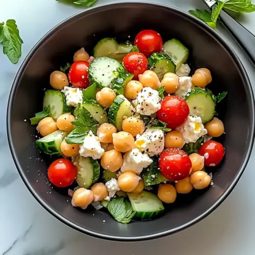 Cottage Cheese and Chickpeas Salad