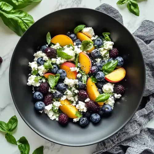 Blueberry Peach Feta Salad